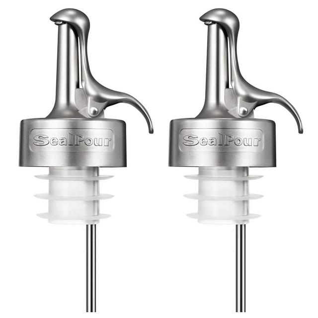 Oil Pour Spout, Olive Oil Spouts, Dispenser Pour Spouts for Bottles, Plastic-free, Leak Proof, Vinegar,Wine and Sauce for Kitchen and Bar Accessories-2PCS