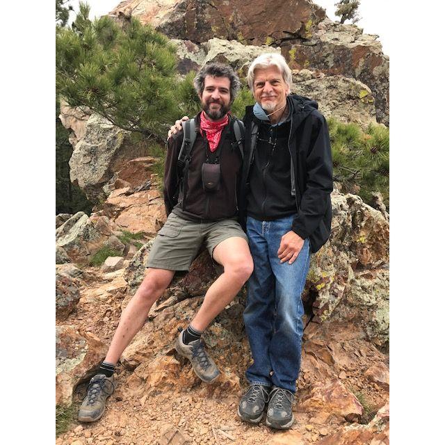 Luka with Ranko (dad) on COVID birthday hike