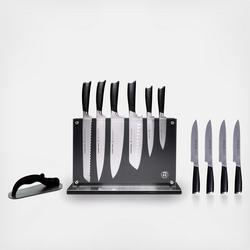 Schmidt Brothers - Bonded Teak, 15-Piece Knife Set, High-Carbon