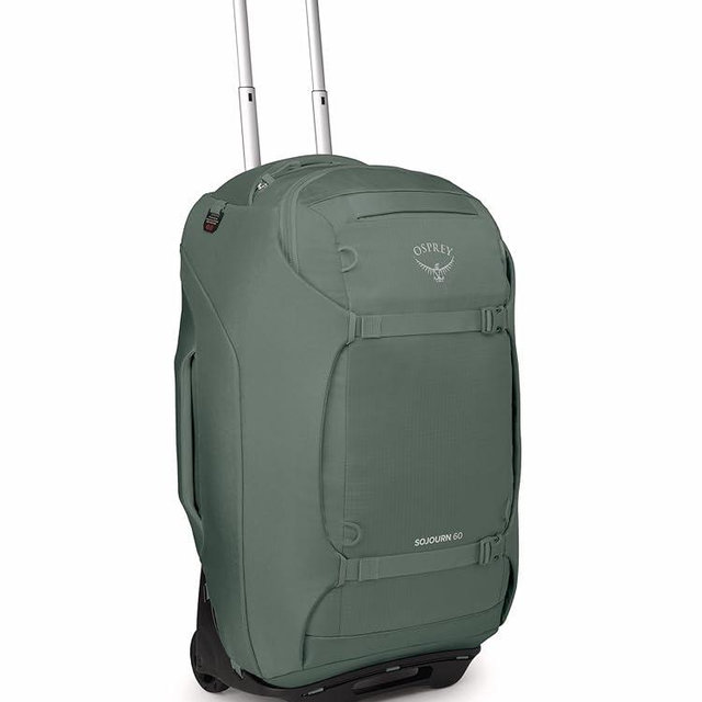 Osprey Sojourn 25"/60L Wheeled Travel Backpack with Harness, Koseret Green