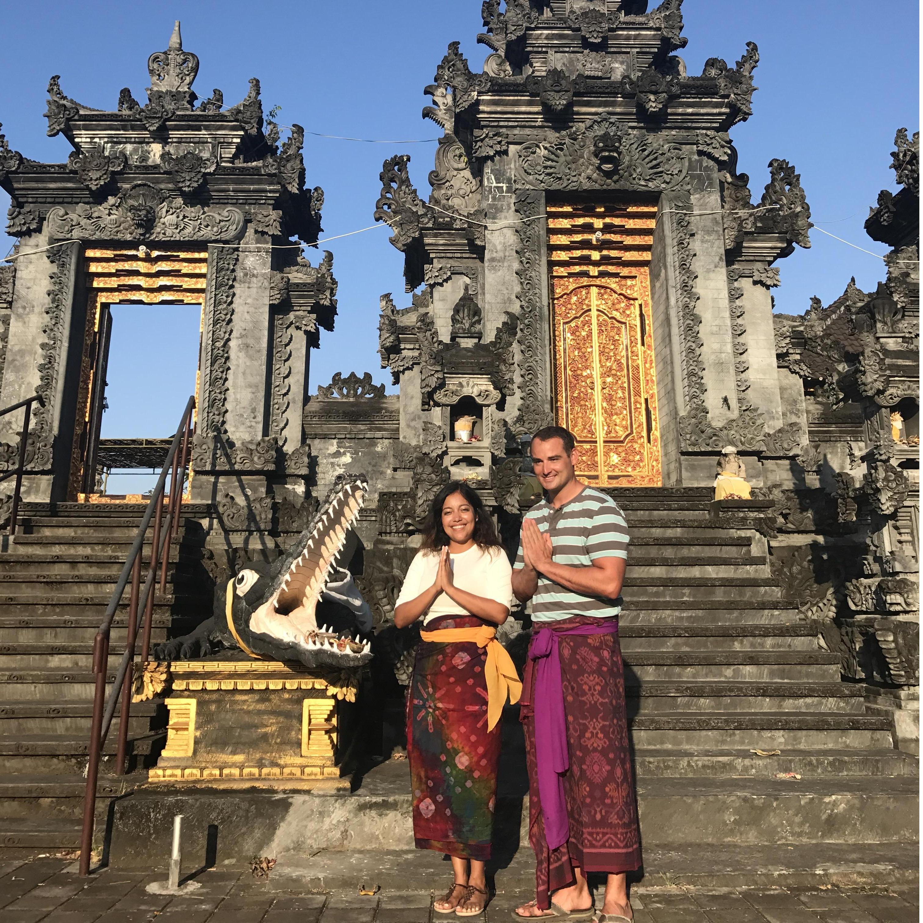 In Bali where all the locals kept asking Nathan what town he found me in.