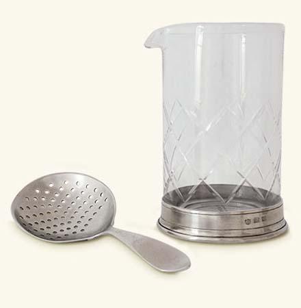 Match Pewter - Mixing Glass & Cocktail Strainer Set