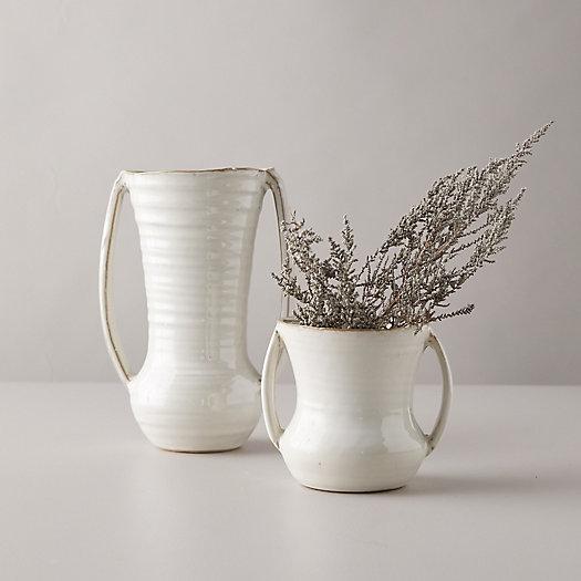 Vanilla Glossed Ceramic Vase- small