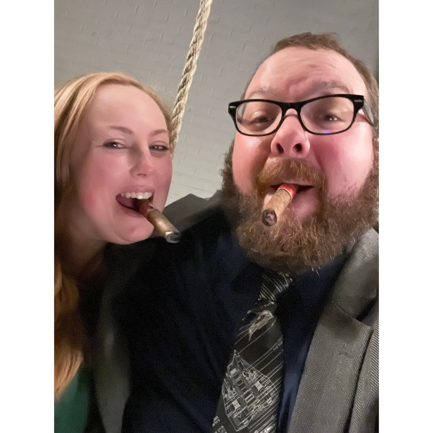 Always prepared to have a cigar at a wedding