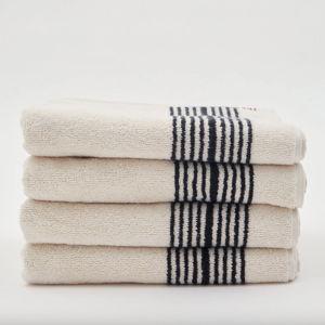 Melika Turkish 100% Cotton Striped Terry Towel - Edge Stripe / Bath Sheet