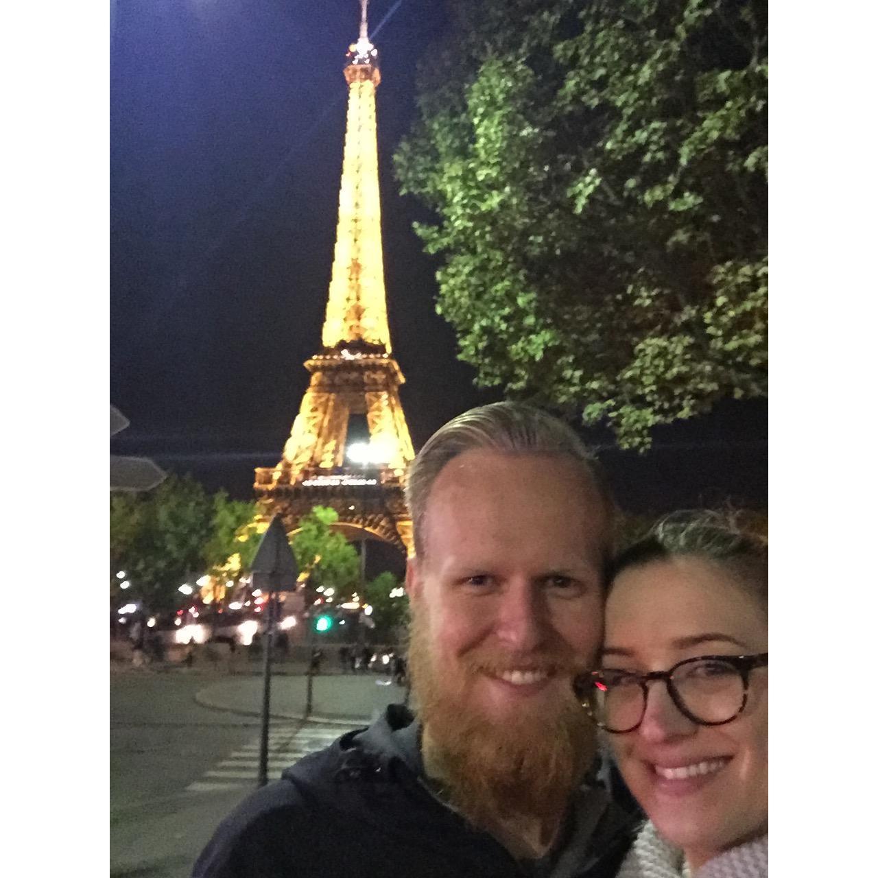 Sophia and Maxime took us to see the Eiffel Tower sparkling at night, supes magical.