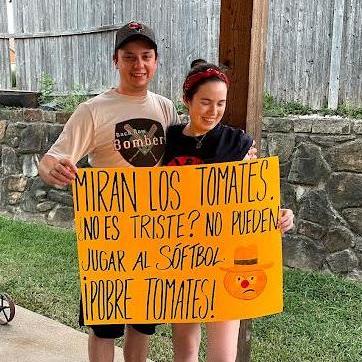 Taylor made a ton of signs for Jonathan's church softball team. Shenanigans ensued.