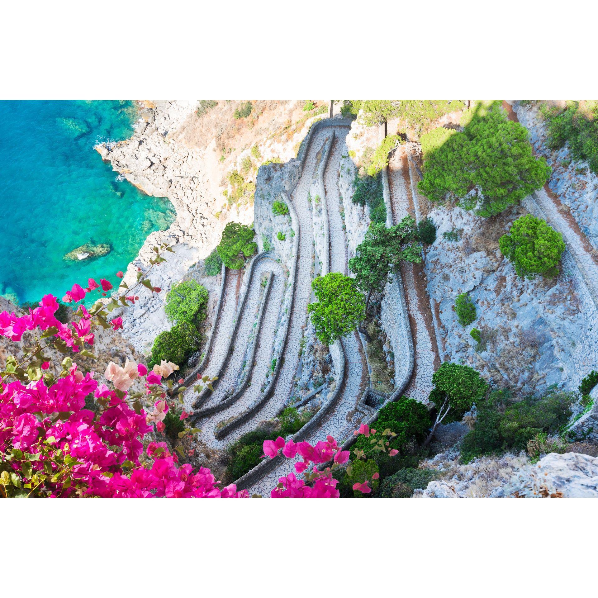 The winding paths within our ceremony venue, Giardini Di Augusto