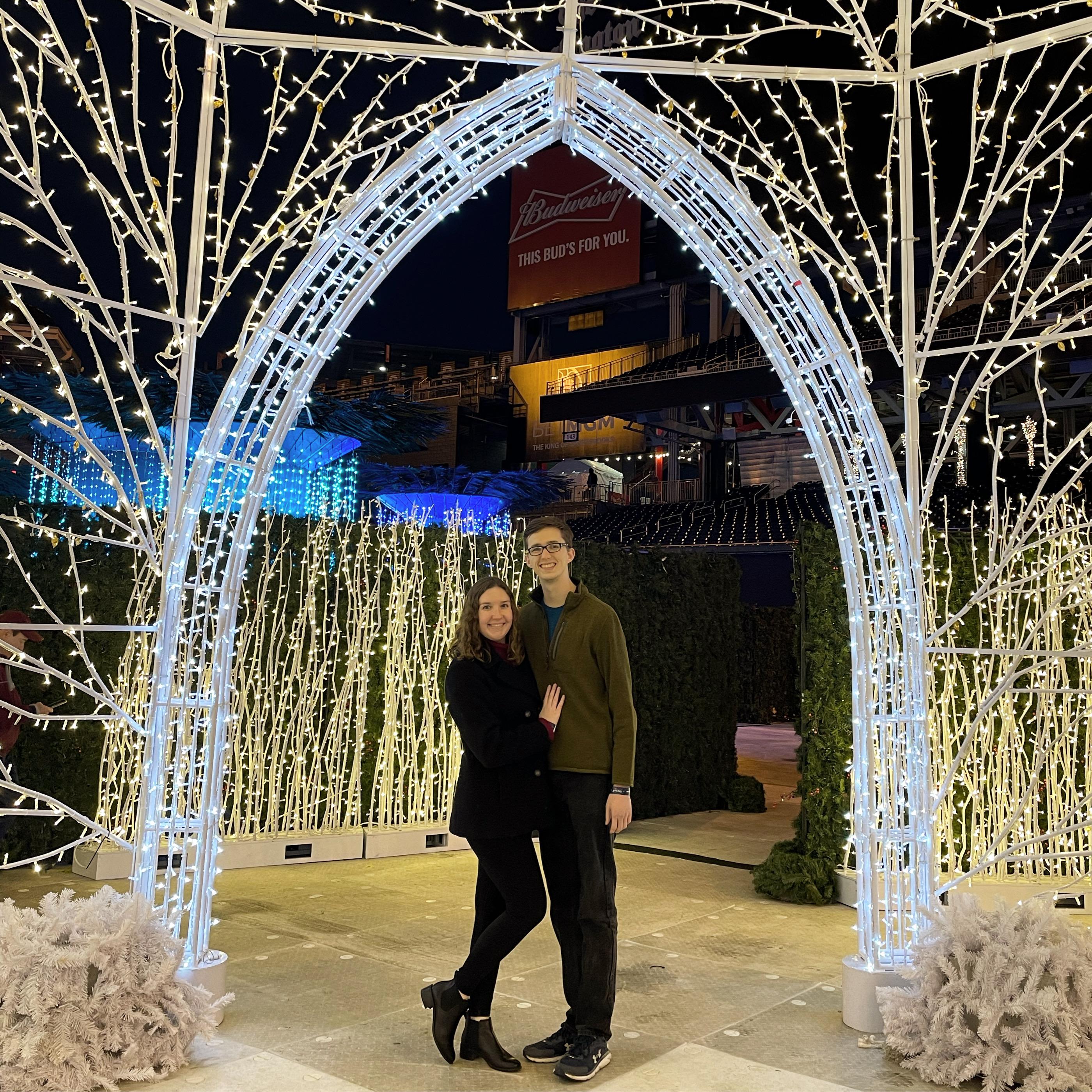 Enjoying the lights at Enchant at Nat's Park