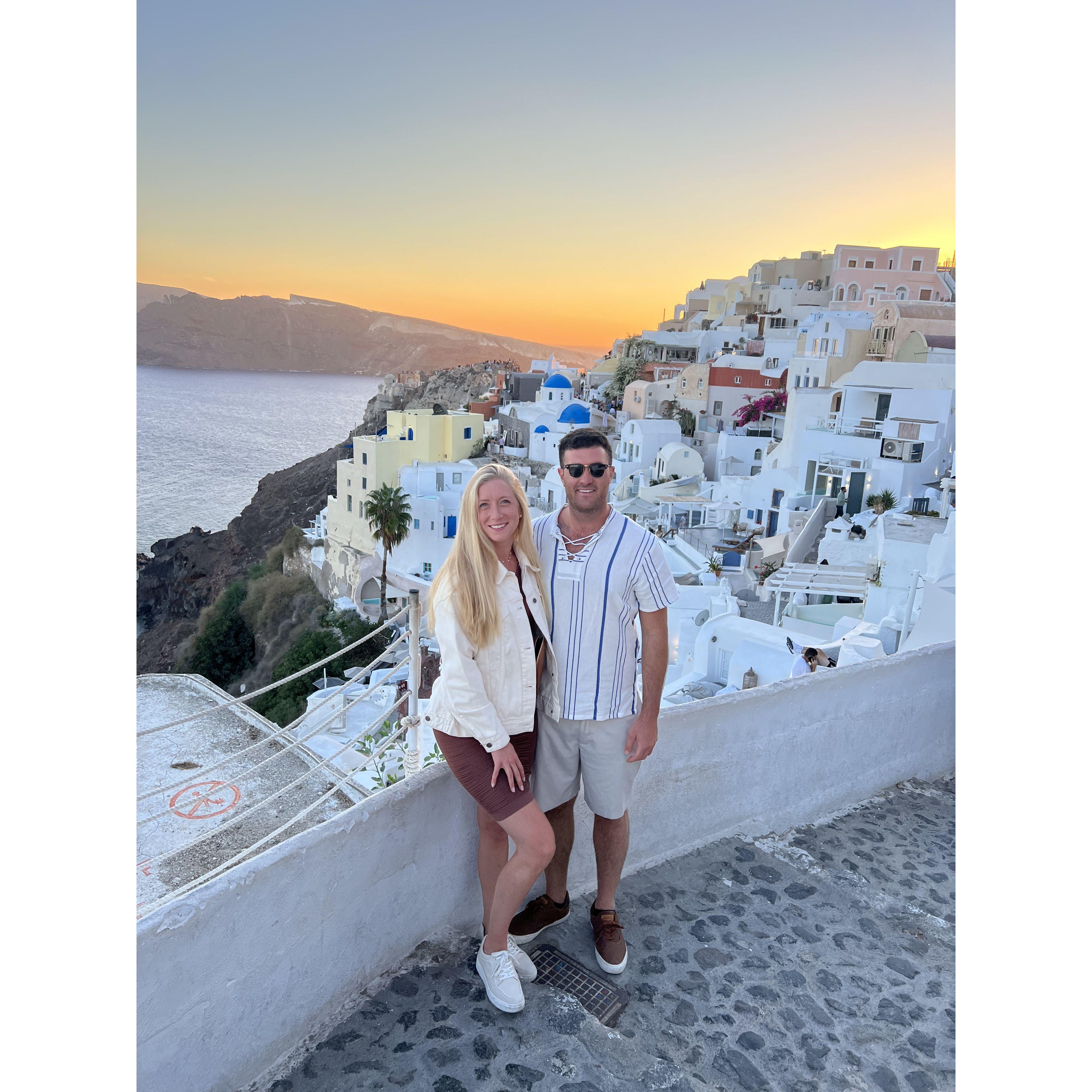 Santorini! Legend has it, Bill McMenamin stills wears the same shirt as Dan to this day