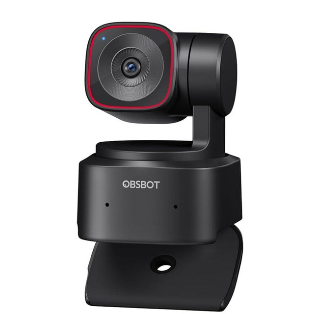 OBSBOT Tiny 2 Lite 4K Webcam for PC, AI Tracking PTZ Streaming Camera with 1/2" Sensor, Gesture Control, 60 FPS, HDR, Microphones, Web Camera for Desktop Computer, Laptop, Meeting, Video Calls, etc.