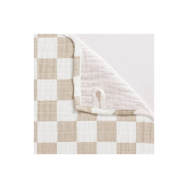 Itzy Ritzy Muslin Breastfeeding Boss Nursing Cover - Toast Checkerboard