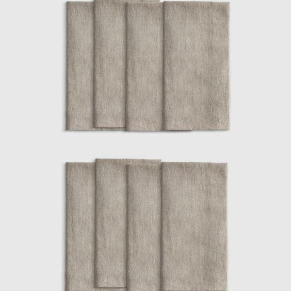 European Linen Everyday Napkins (Set of 8) in Flax