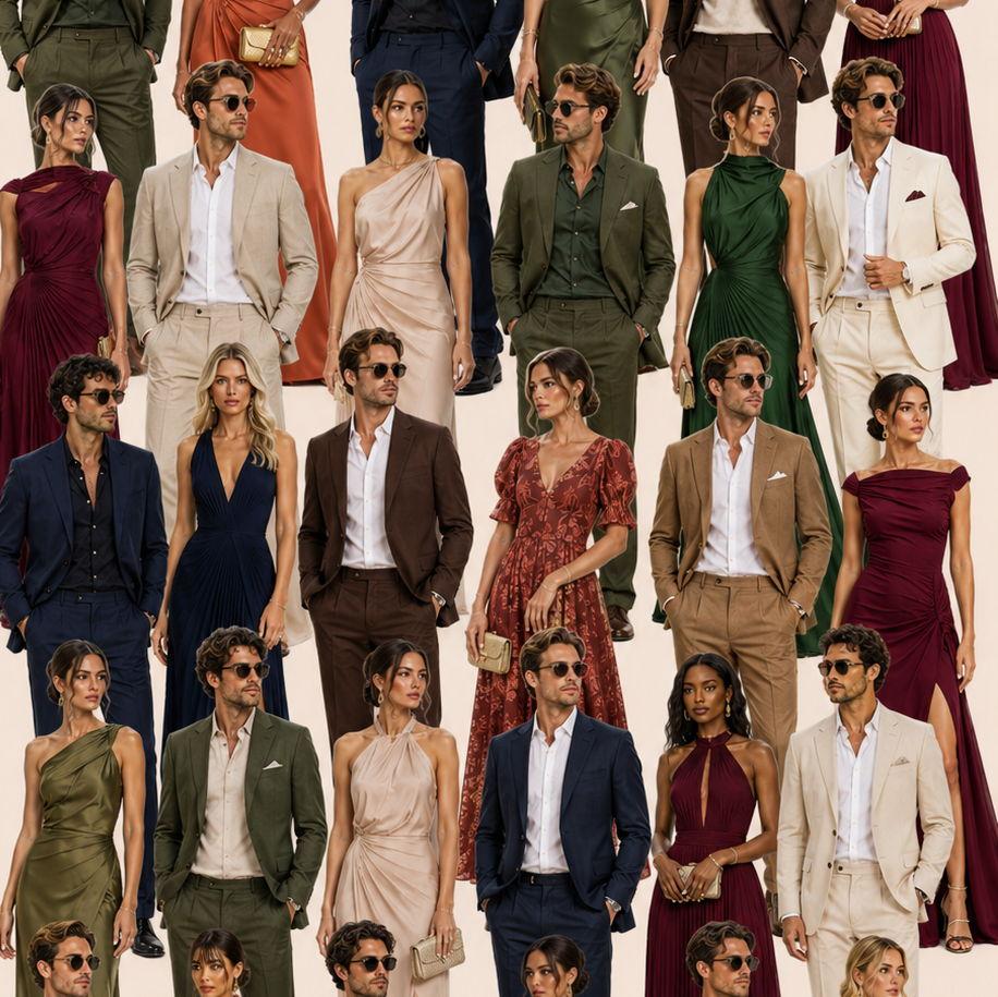Nos encantaría que si te es posible, sigas estas recomendaciones de colores y estilo para tu vestimenta.  No podemos esperar a ver lo espectacular que te verás.
