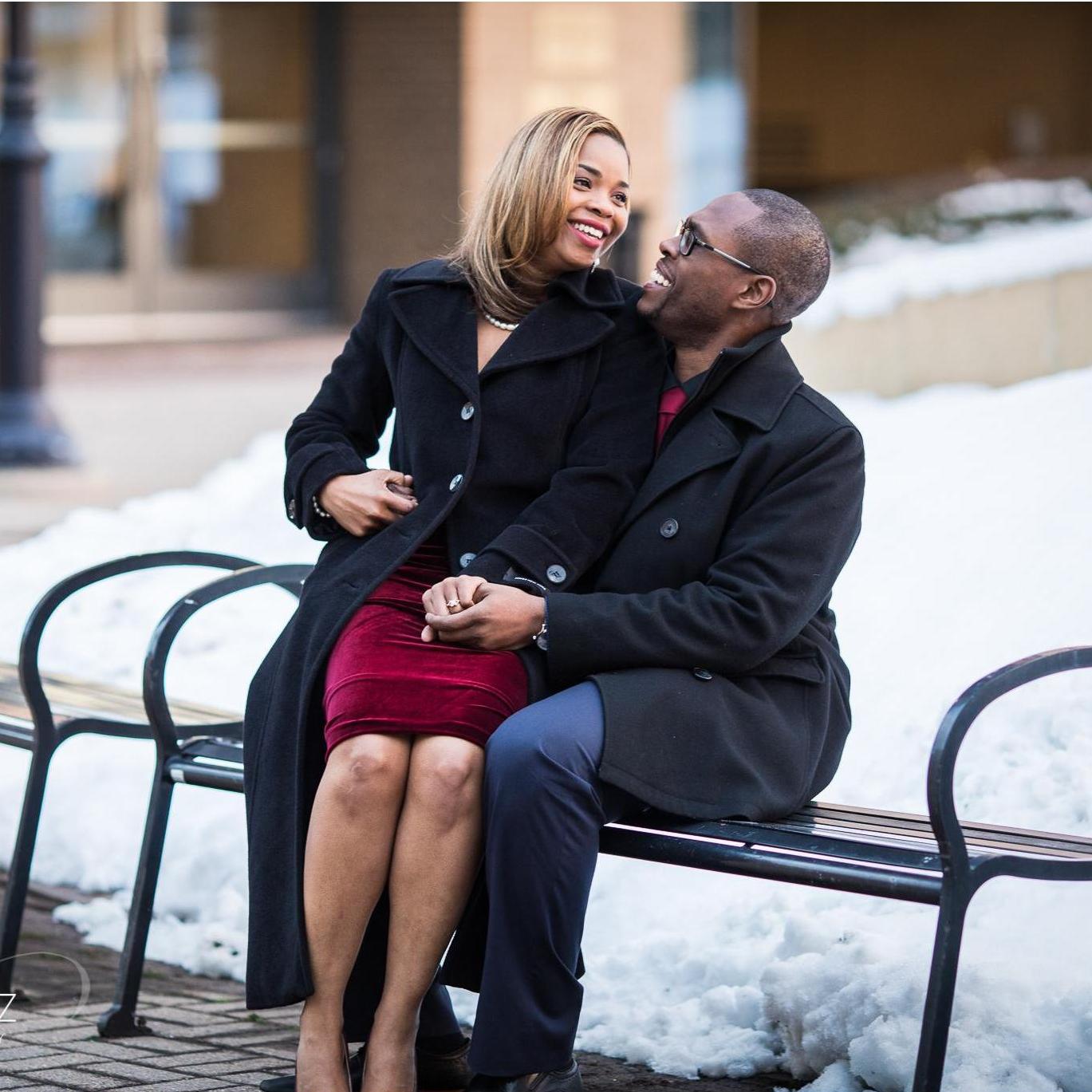 Happy and freezing together