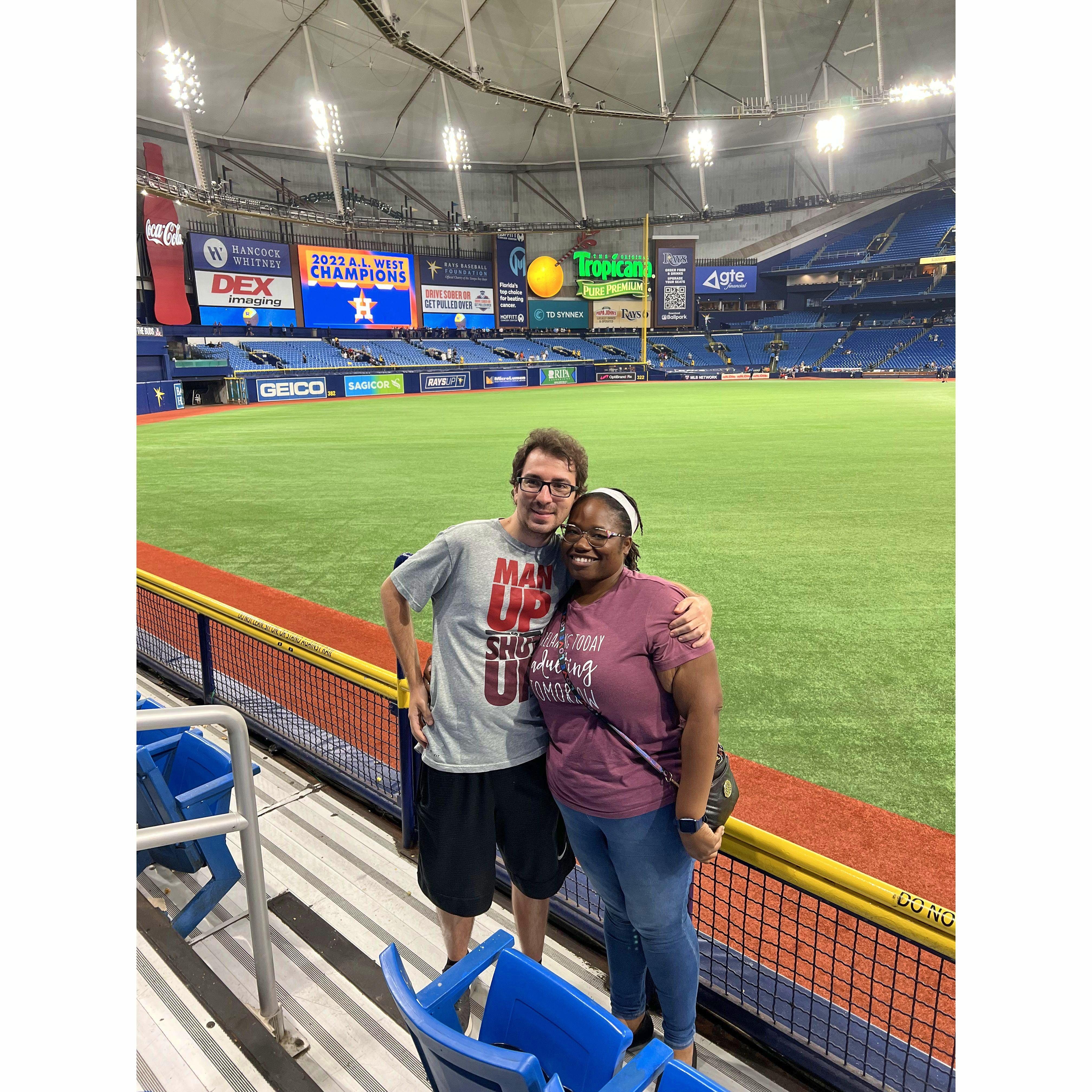 First baseball game together!