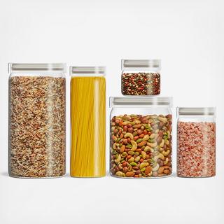 5-Piece Glass Canister Set