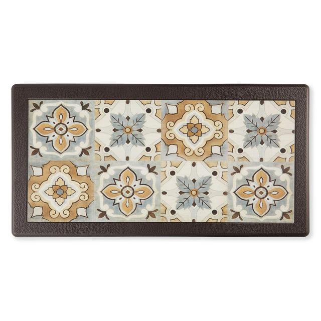 Home Dynamix Divine Step Cliffside 20" x 36" Kitchen Mat in Taupe