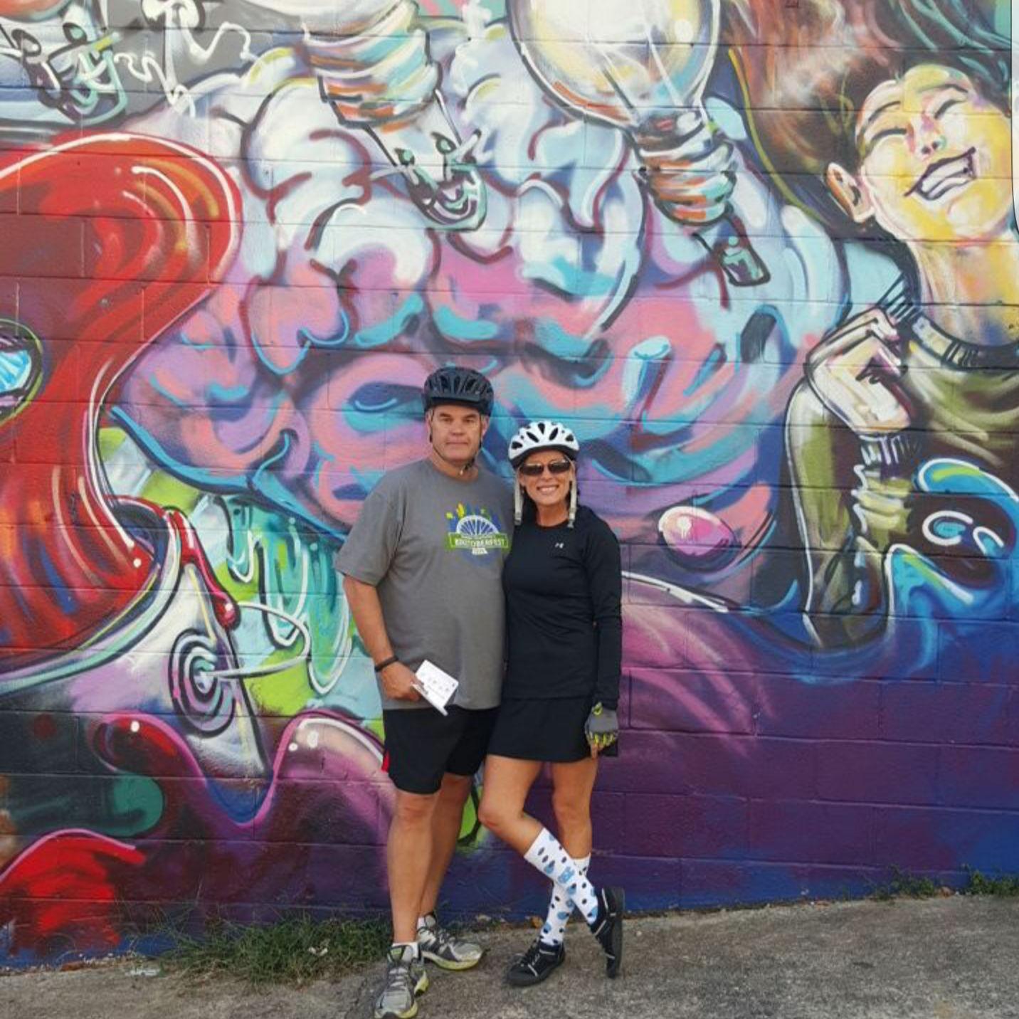 Our first bike ride through the QC together.