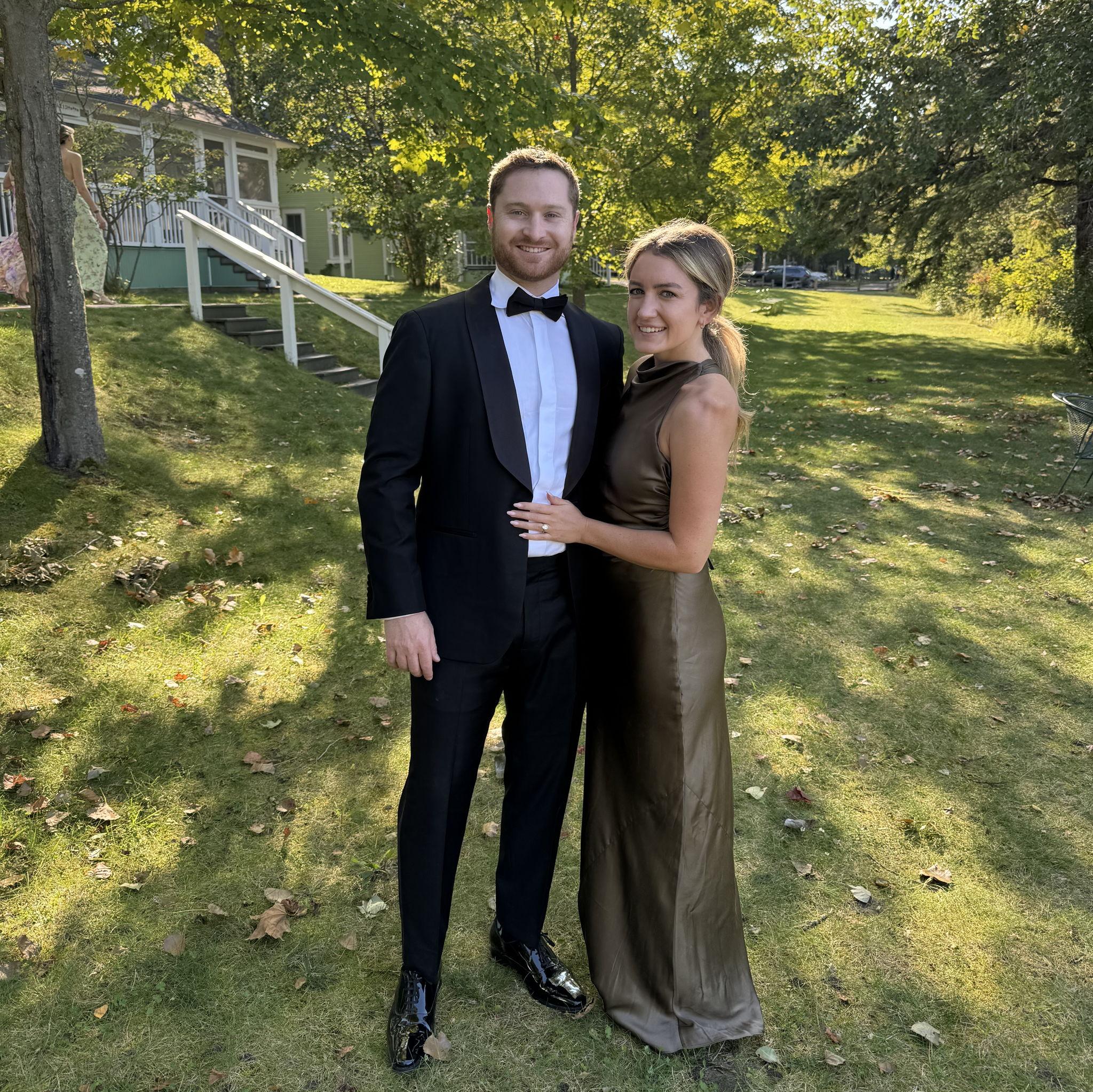 Getting fancy in Michigan to celebrate Billy + Allie!