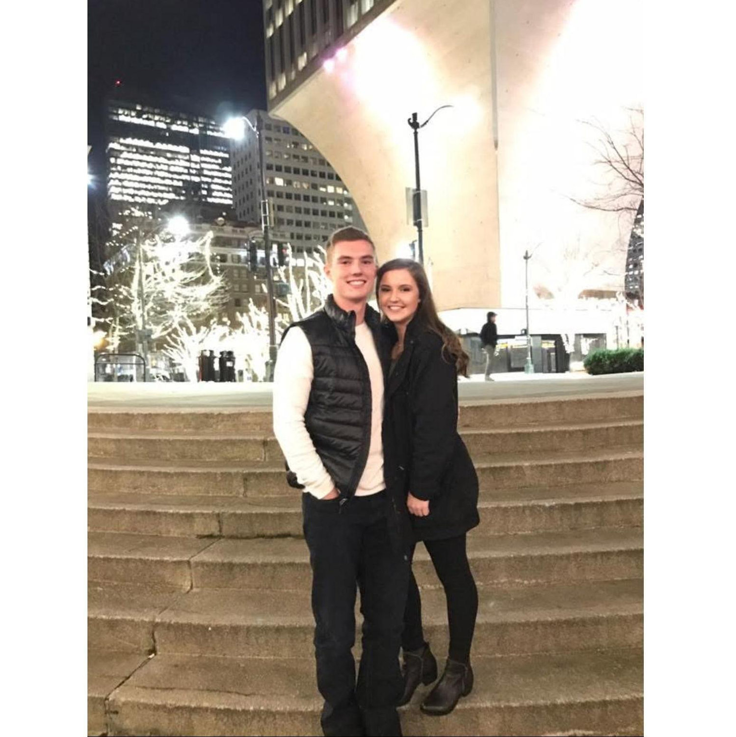 Nick's 18th birthday, our first photo together!