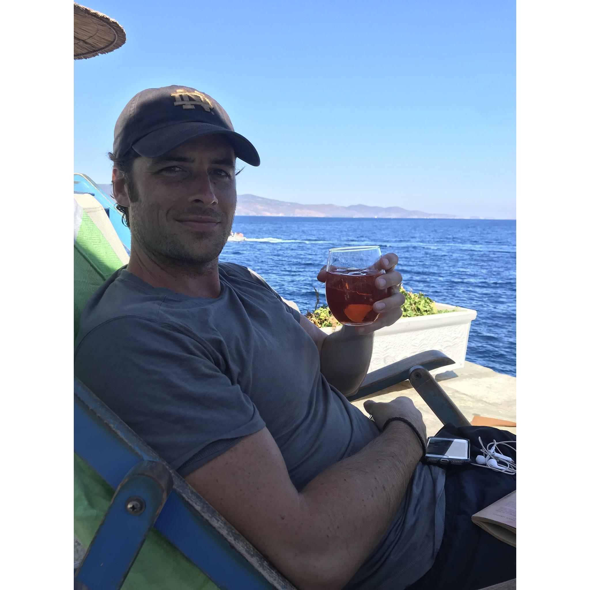 Tim doesn't usually leave this spot in Hydra