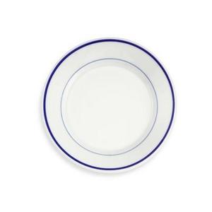 Apilco Tradition Blue-Banded Porcelain Bread Plates, Set of 4