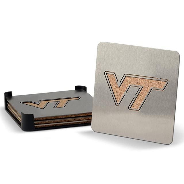 YouTheFan NCAA Boasters, 4-Piece Stainless Steel Laser-Cut Team Coaster Set