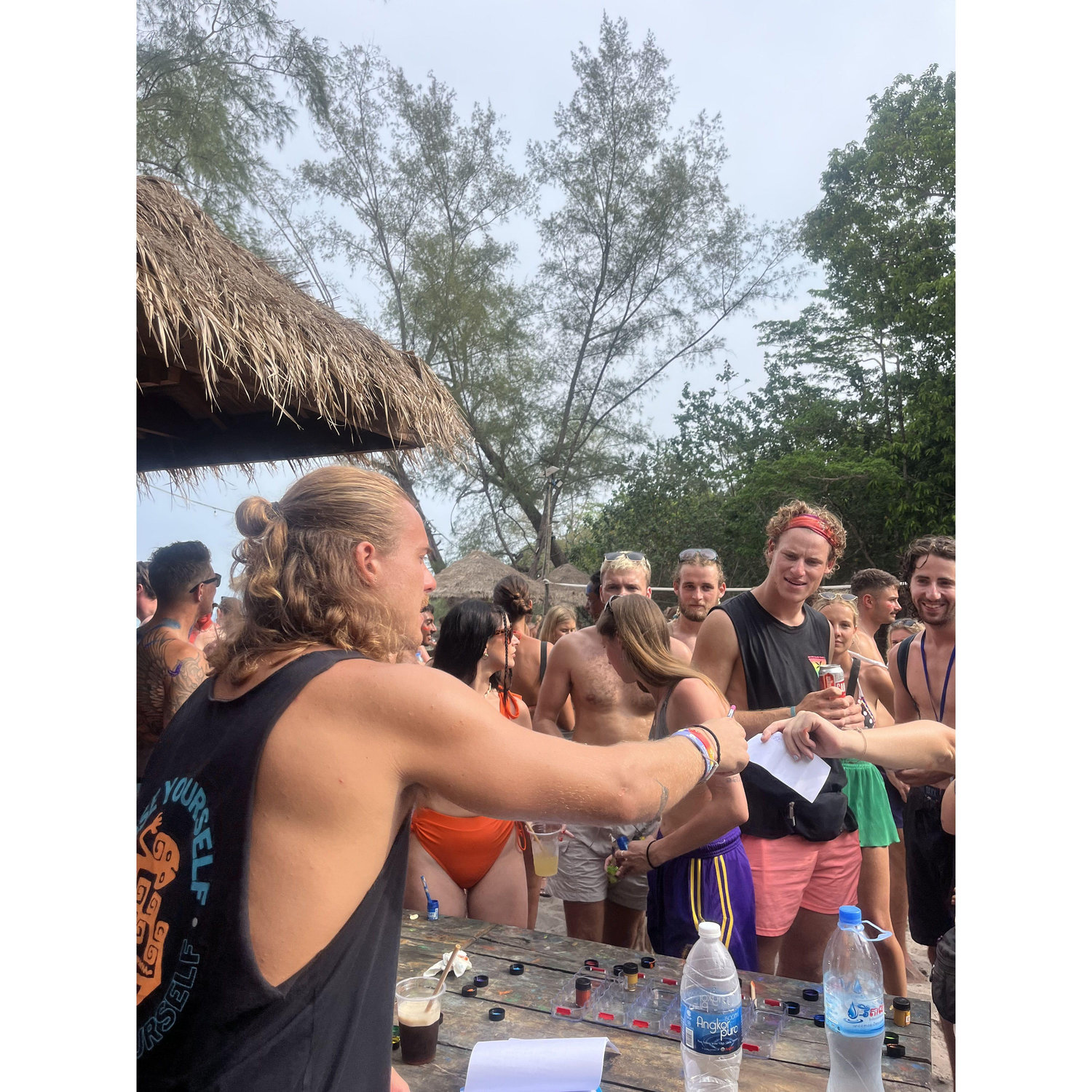 Tom running the famous 'Nestival Games' on one of Nest Beach Clubs busy Saturday events