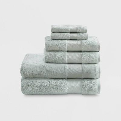 6pc Turkish Bath Towel Set-Seafoam