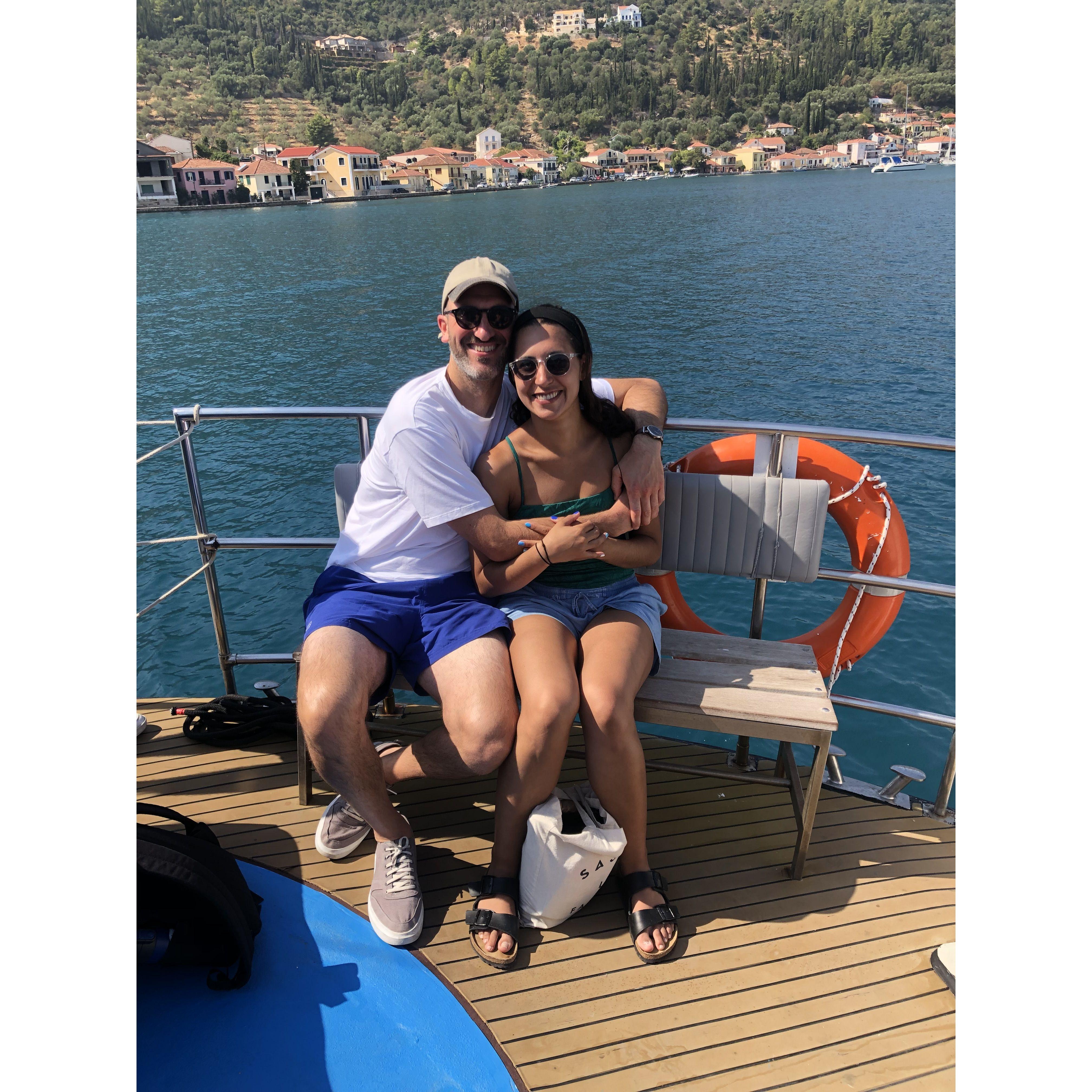 Enjoying the Ionian Sea on a trip to Greece