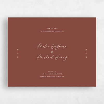 Brown Wedding Save the Date - Ivor Landscape