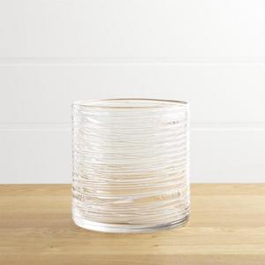 Spin Small Glass Hurricane Candle Holder/Vase
