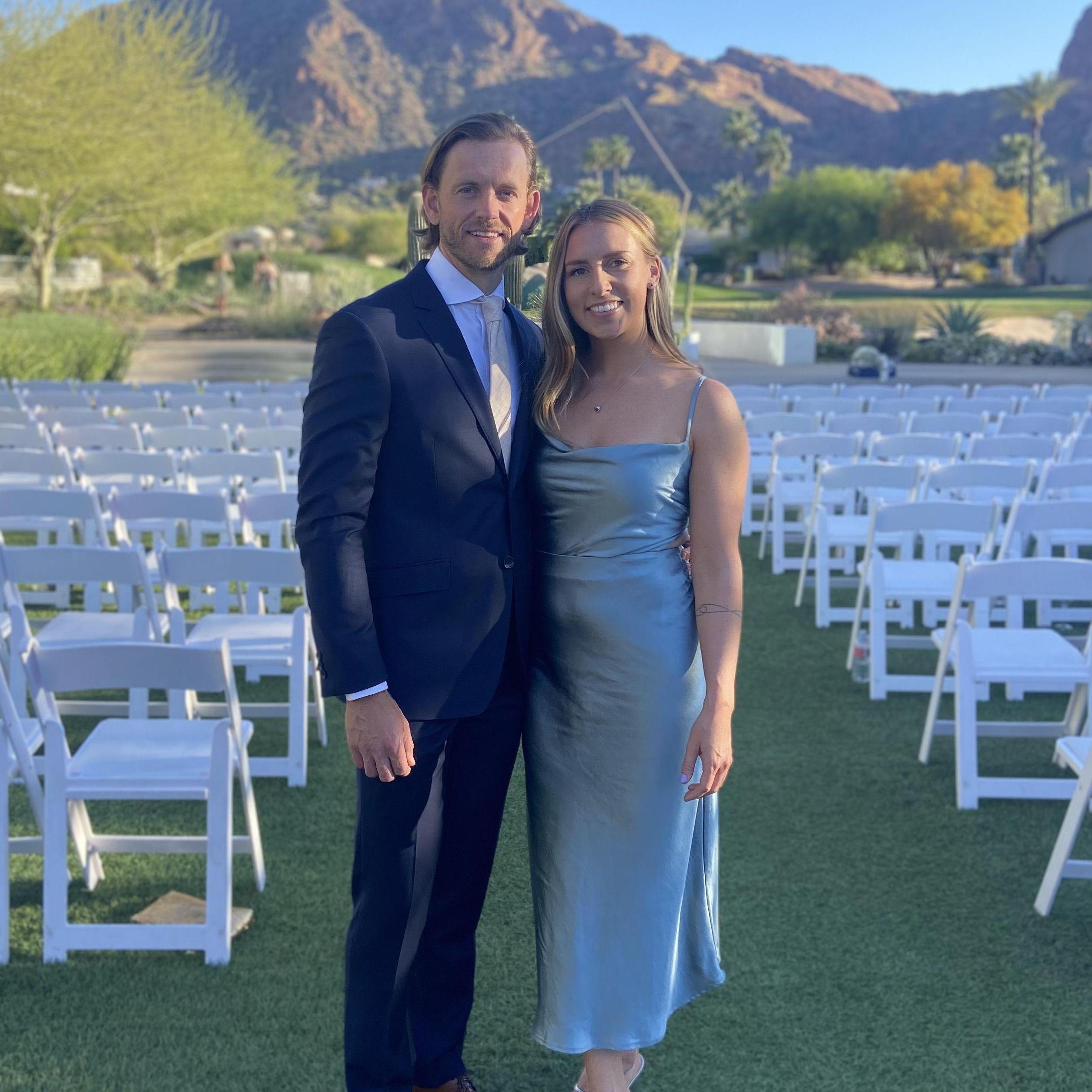 During Andrea & Kev's unforgettable wedding in AZ.