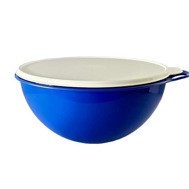 NewTupperware Thatsa Mixing Bowl 32-Cup 7.8L in Brilliant Blue with White Seal