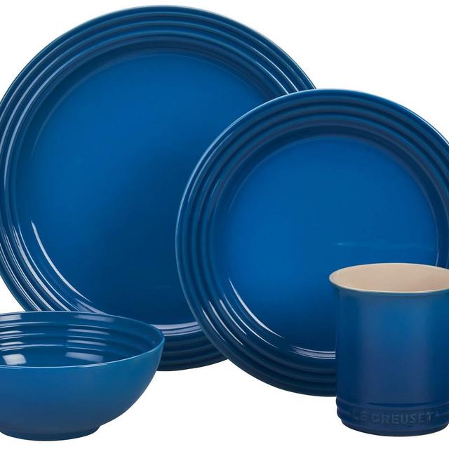 Le Creuset PGWSV16-0359 Stoneware Dinnerware Set, 16 Piece, Marseille