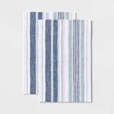 2pk Cotton Plain Woven Kitchen Towels - Threshold™