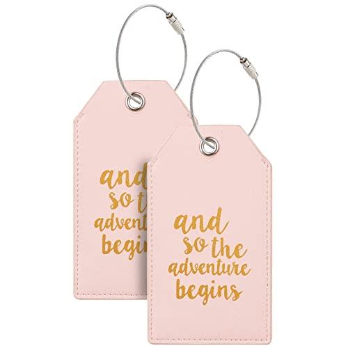 Casmonal Luggage Tags with Full Back Privacy Cover w/Steel Loops