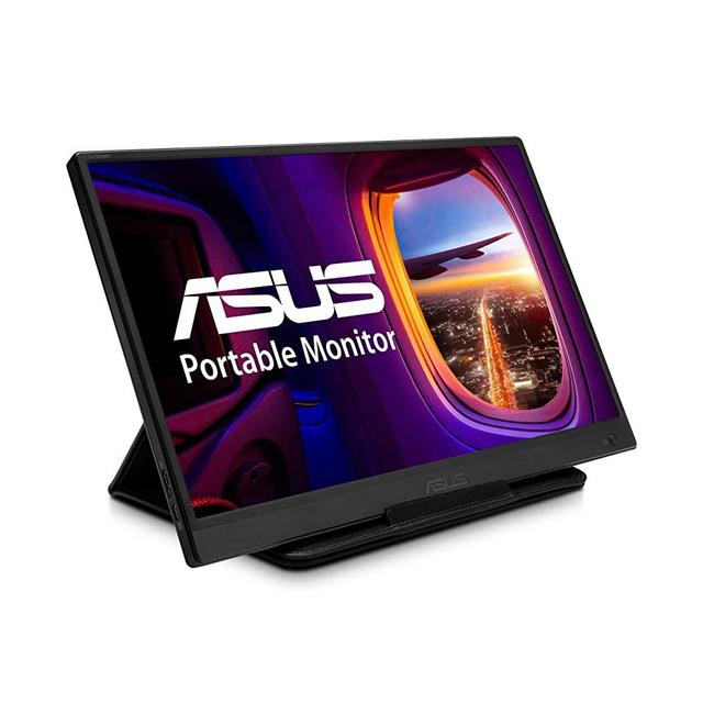 ASUS ZenScreen 15.6” Portable USB Monitor (MB165B) - HD (1366 x 768), Narrow Bezel, Micro USB, USB-Powered, Tripod Mountable, Anti-Glare Surface, Protective Sleeve