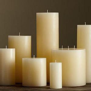 Unscented Pillar Candles