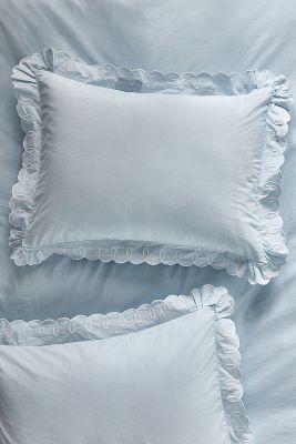 Maeve by Anthropologie Looped Organic Percale Shams, Set of 2