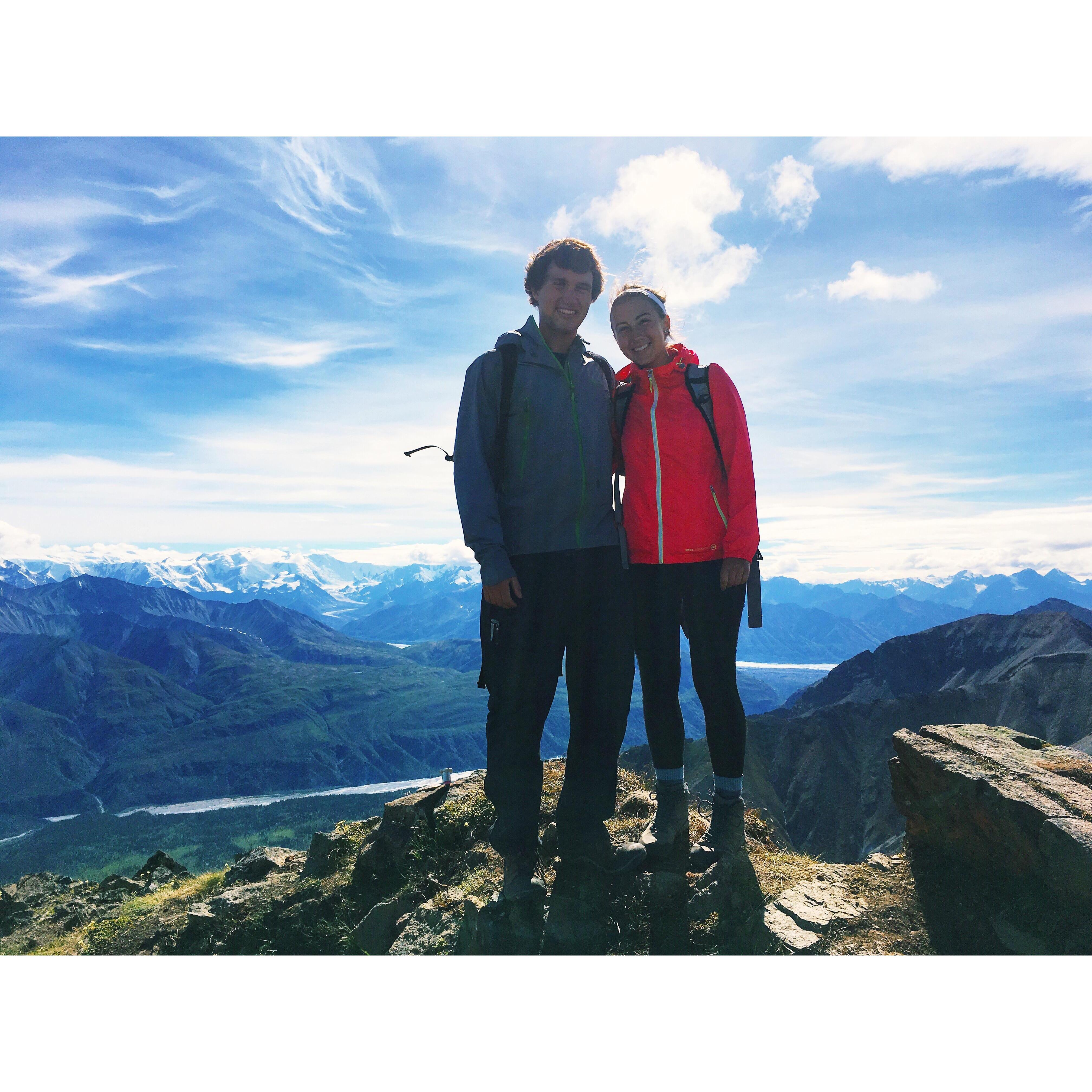 Top of Gun Sight Mountain, with Matanuska Glacier in the back
