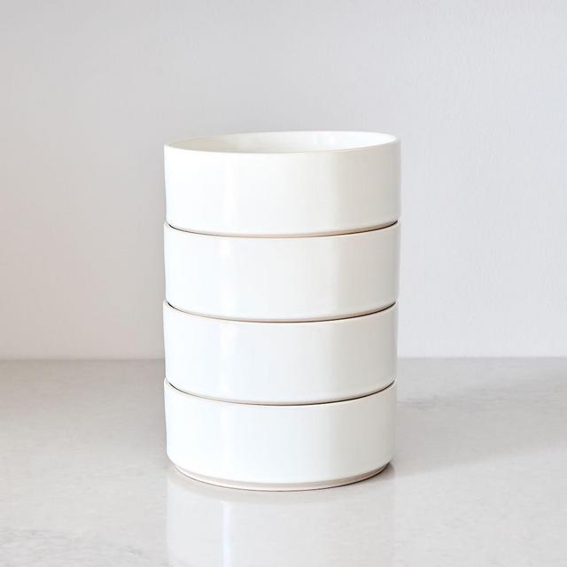 Straight-Sided Stoneware Cereal Bowl Sets