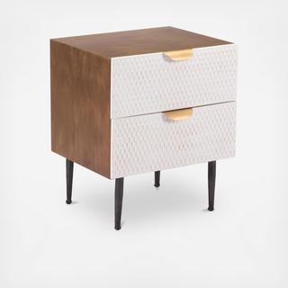 Honeycomb Antique End Table