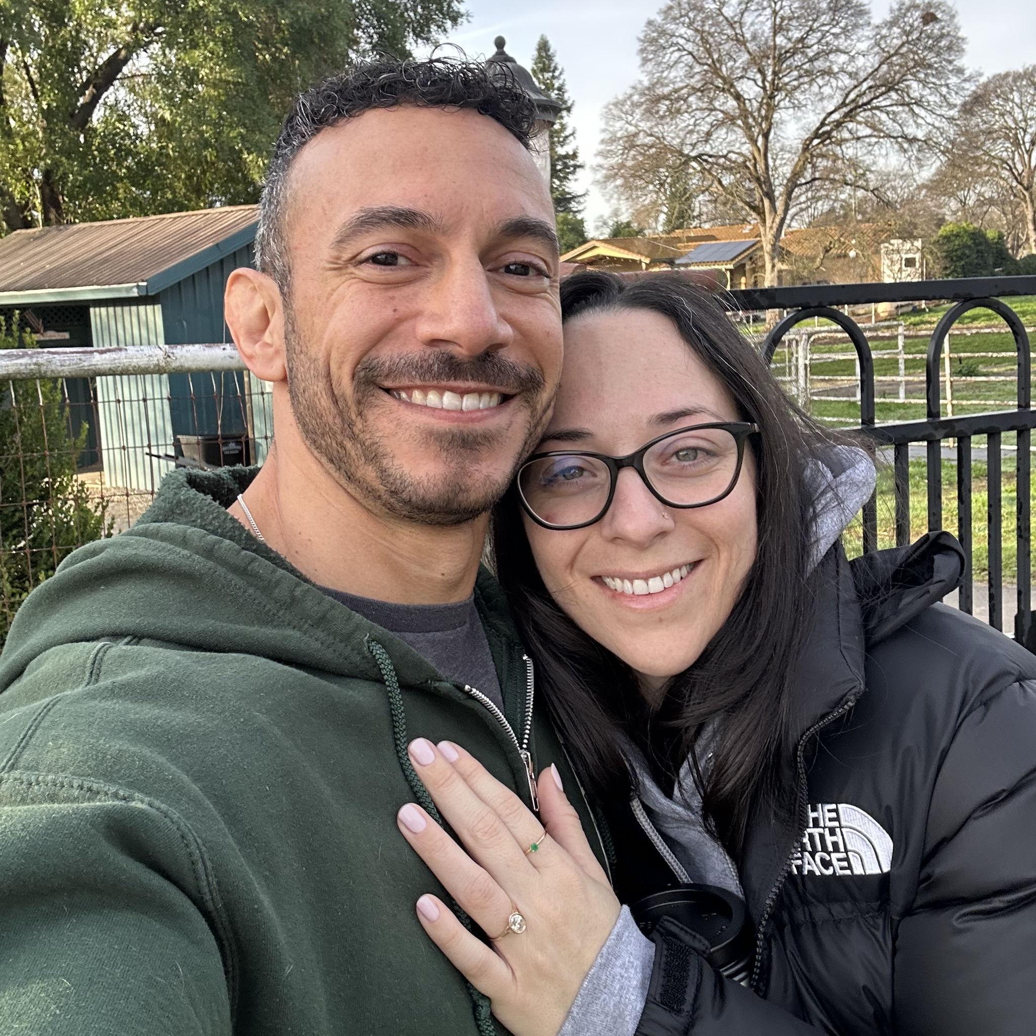 Engagement at the ranch where Atlas' ashes were scattered.