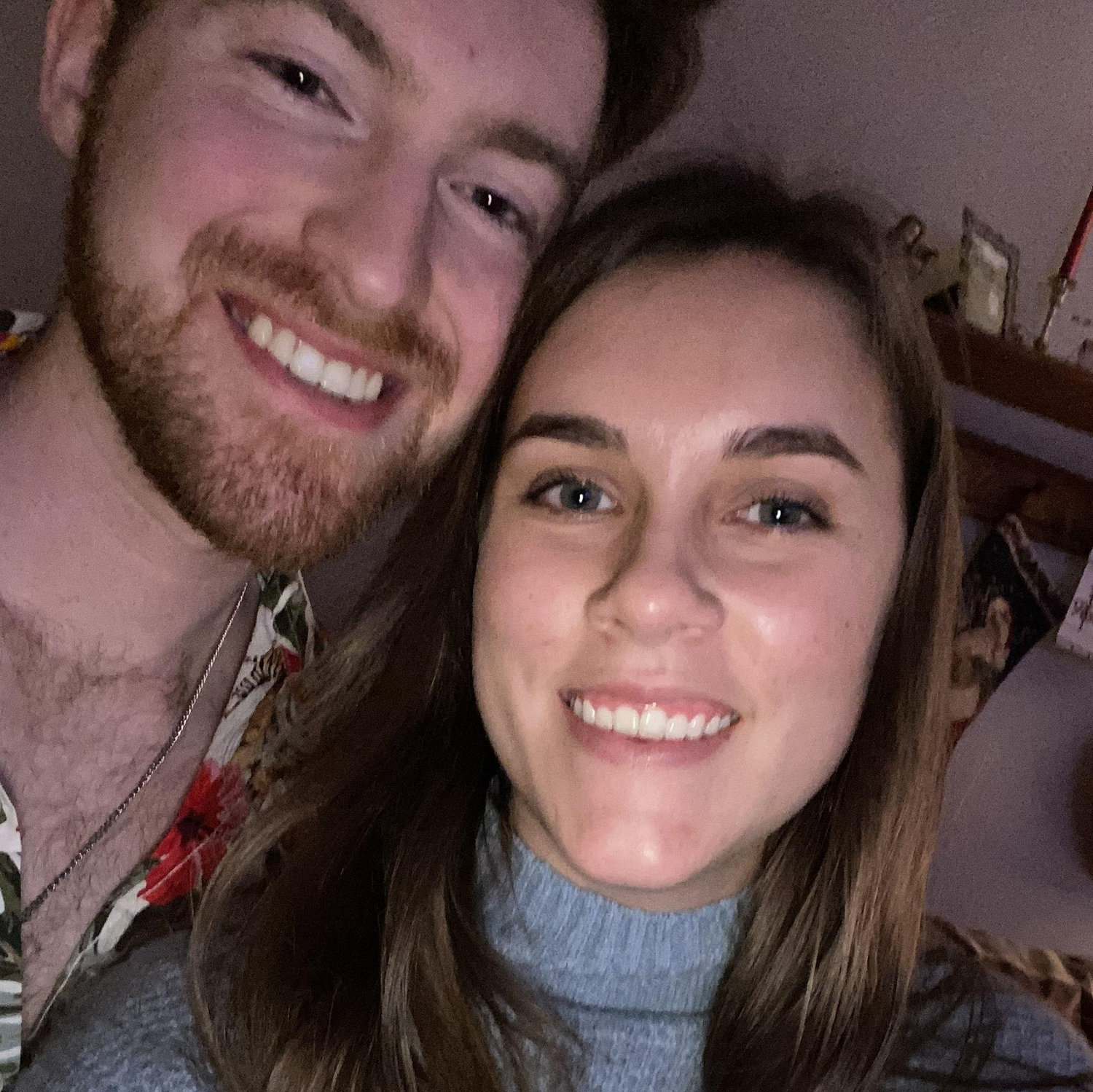 Our first New Year's Eve together! Photo taken January 1, 2021
