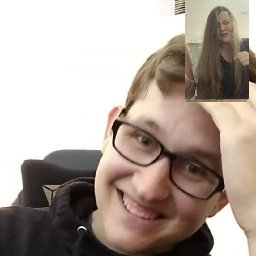 Our first face-time call with an amazingly timed accidental photo on my Birthday! (Thank you Jacob and Dad)