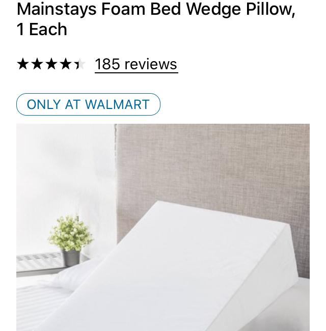 mainstays foam wedge pillow