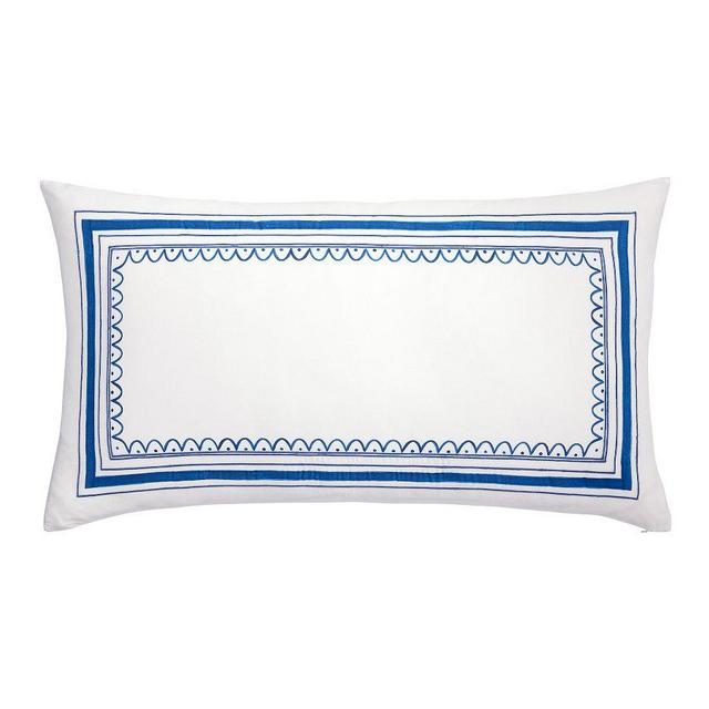 Mark Sikes Embroidered Reversible Sham, Blue Multi, King
