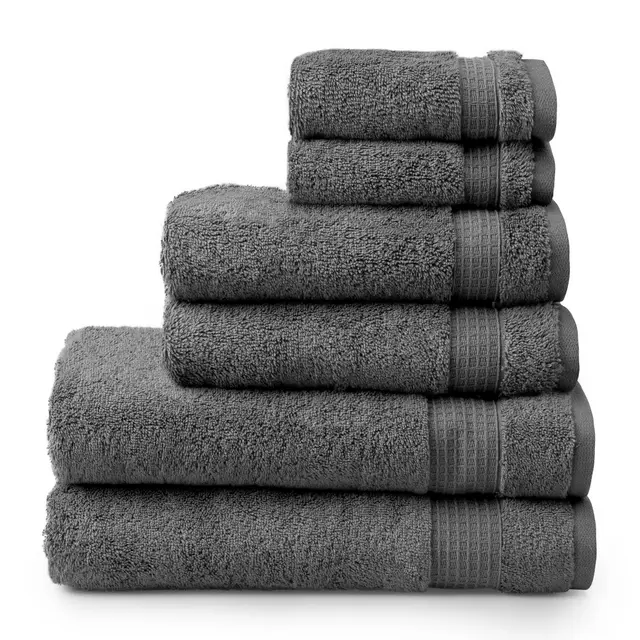 Martha Stewart Noah Turkish Cotton 6-Piece Towel Set in Dark Grey